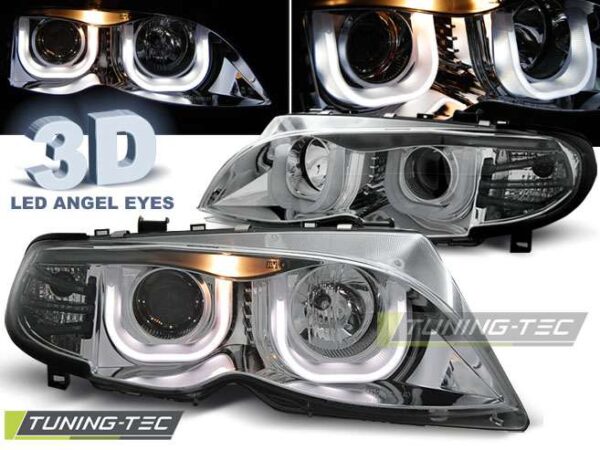 Φανάρια ANGEL EYES 3D χρωμίου για BMW E46 09.01-03.05 S/T BMW 3 (E46) [1998-2005]