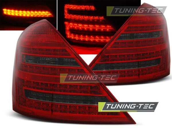 Πίσω φανάρια  led Κόκκινο SMOKE για MERCEDES W221 S-KLASA 05-09 Mercedes S Class (W221) [2005-2013]