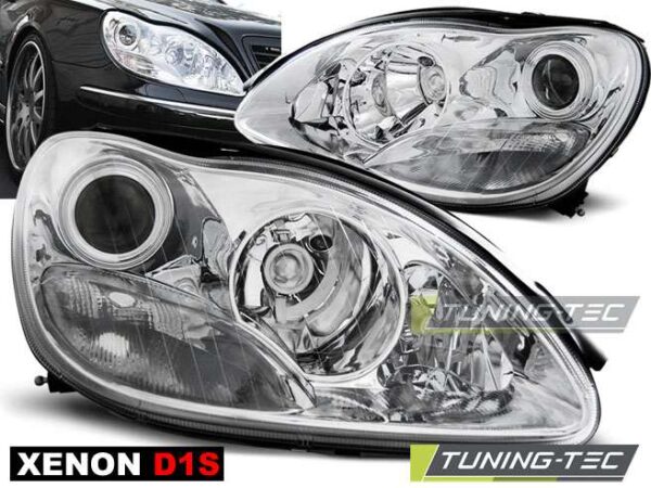 XENON Φανάρια χρωμίου για MERCEDES W220 S-KLASA 09.98-02 Mercedes S Class (W220) [1998-2005]