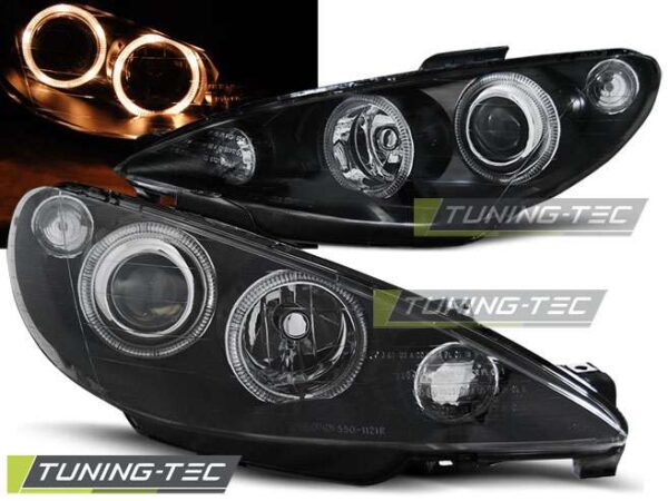 PEUGEOT 206 02-ANGEL EYES Μαύρο Peugeot 206 [1998-2013]