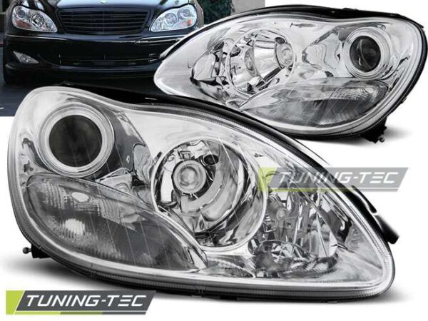 Φανάρια χρωμίου για MERCEDES W220 S-KLASA 09.98-05.05 Mercedes S Class (W220) [1998-2005]
