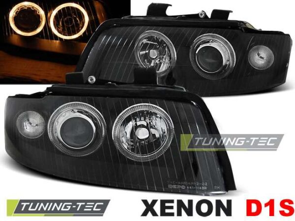 XENON Φανάρια ANGEL EYES Μαύρο για AUDI A4 10.00-10.04 Audi A4 (B6) [2001-2004]