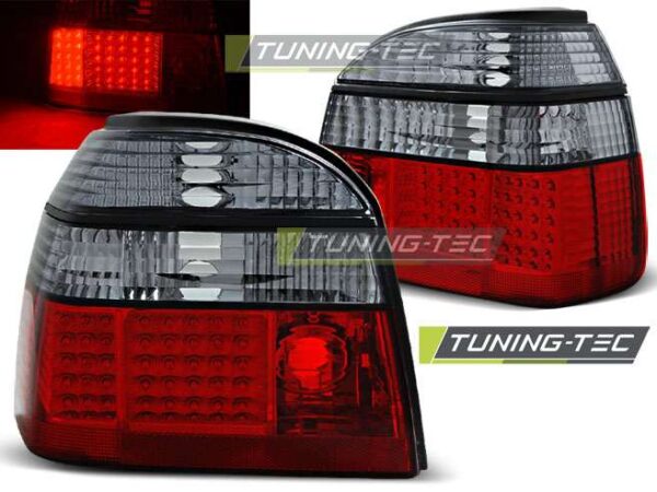 Πίσω φανάρια  led Κόκκινο SMOKE για VW GOLF 3 09.91-08.97 Volkswagen Golf Mk3 [1991-1997]