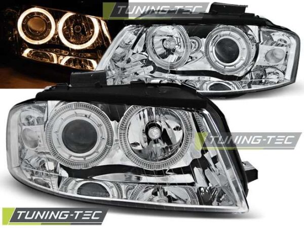 Φανάρια ANGEL EYES χρωμίου για AUDI A3 8P 05.03-03.08 Audi A3 (8P) [2003-2012]