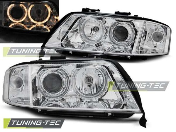 Φανάρια ANGEL EYES χρωμίου για AUDI A6 06.01-05.04 Audi A6 1997–2004