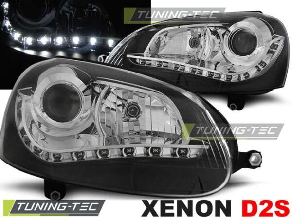 XENON Φανάρια Μαύρο για VW GOLF 5 Volkswagen Golf Mk5 [2003-2008]