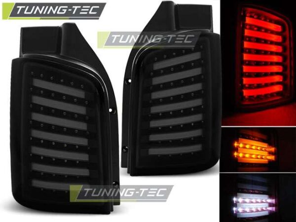 Πίσω φανάρια  led SMOKE Μαύρο για VW T5 04.03-09 / 10-15 Volkswagen Transporter T5 [2003-2015]