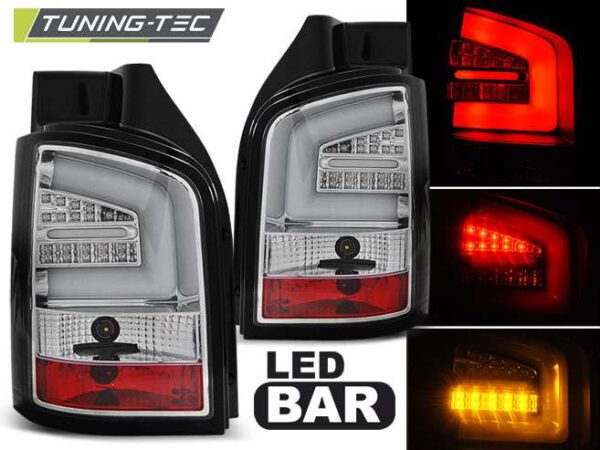 Πίσω φανάρια  led χρωμίου για VW T5 04.03-09 Volkswagen Transporter T5 [2003-2015]