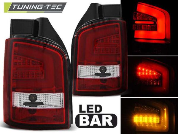 Πίσω φανάρια  led Κόκκινο Λευκό για VW T5 04.03-09 Volkswagen Transporter T5 [2003-2015]