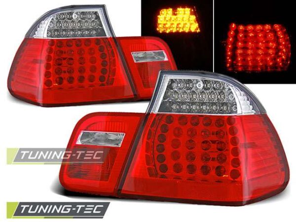 Πίσω φανάρια  led Κόκκινο Λευκό για BMW E46 09.01-03.05 SEDAN BMW 3 (E46) [1998-2005]
