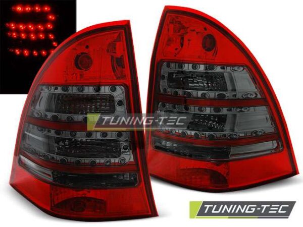 Πίσω φανάρια  led Κόκκινο SMOKE για MERCEDES C-KLASA W203 KOMBI 00-07 Mercedes C Class (W203) [2000-2006]