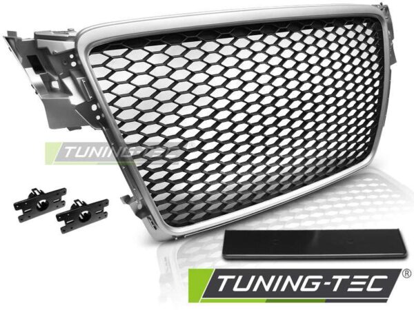 Μάσκα SPORT SILVER για AUDI A4 B8 08-11 Audi A4 (B8) [2008-2015]