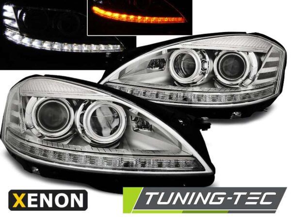 XENON Φανάρια DAYLIGHT χρωμίου για MERCEDES W221 05-09 Mercedes S Class (W221) [2005-2013]