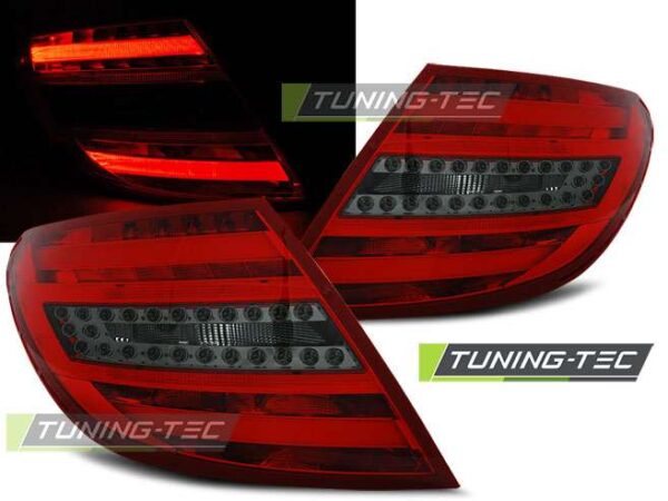 Πίσω φανάρια  led Κόκκινο SMOKE για MERCEDES C-KLASA W204 SEDAN 07-10 Mercedes C Class (W204) [2007-2014]