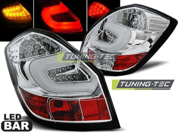 Πίσω φανάρια  led χρωμίου για SKODA FABIA II 07-06.14 Skoda Fabia Mk2 [2007-2014]