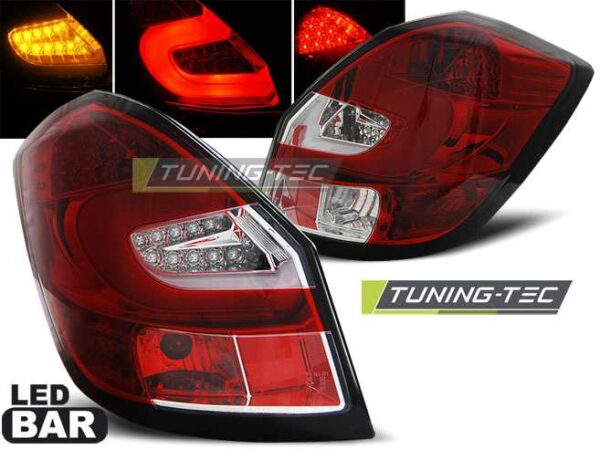 Πίσω φανάρια  led Κόκκινο Λευκό για SKODA FABIA II 07-06.14 Skoda Fabia Mk2 [2007-2014]