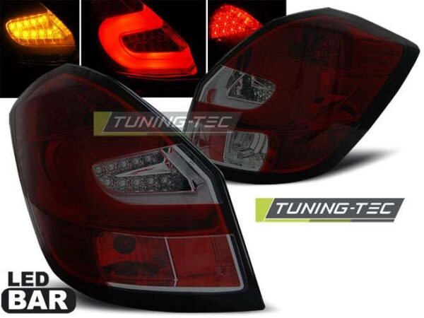 Πίσω φανάρια  led Κόκκινο SMOKE για SKODA FABIA II 07- 06.14 Skoda Fabia Mk2 [2007-2014]
