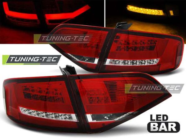 Πίσω φανάρια  led Κόκκινο Λευκό για AUDI A4 B8 08-11 SEDAN Audi A4 (B8) [2008-2015]