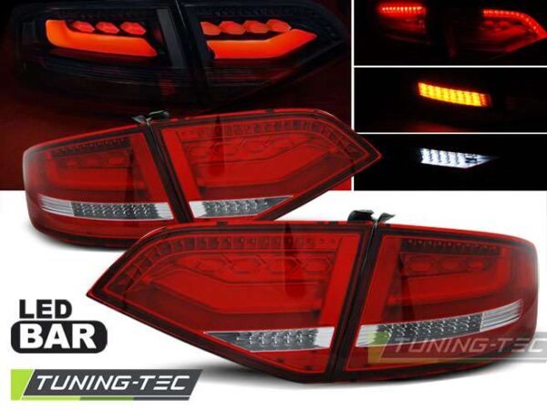 Πίσω φανάρια  led Κόκκινο Λευκό για AUDI A4 B8 08-11 SEDAN Audi A4 (B8) [2008-2015]
