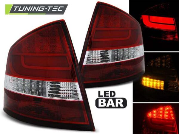 Πίσω φανάρια  led Κόκκινο Λευκό για SKODA OCTAVIA II SEDAN 04-12 Skoda Octavia Mk2 [2004-2013]