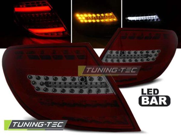 Πίσω φανάρια  led Κόκκινο SMOKE για MERCEDES C-KLASA W204 SEDAN 07-10 Mercedes C Class (W204) [2007-2014]