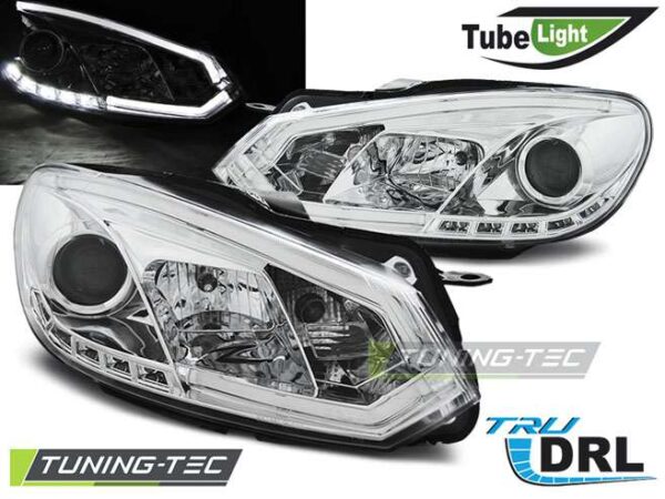 Φανάρια TUBE LIGHT DRL χρωμίου για VW GOLF 6 10.08-12 Volkswagen Golf Mk6 [2008-2013]