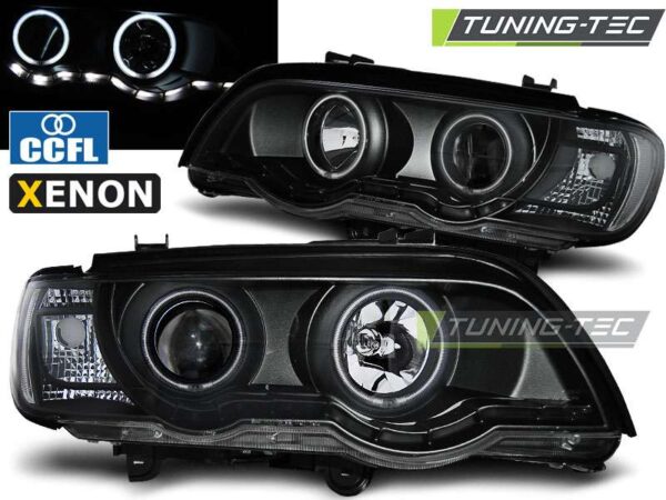 XENON Φανάρια ANGEL EYES Μαύρο για BMW X5 E53 09.99-10.03 BMW X5 (E53) [1999-2006]