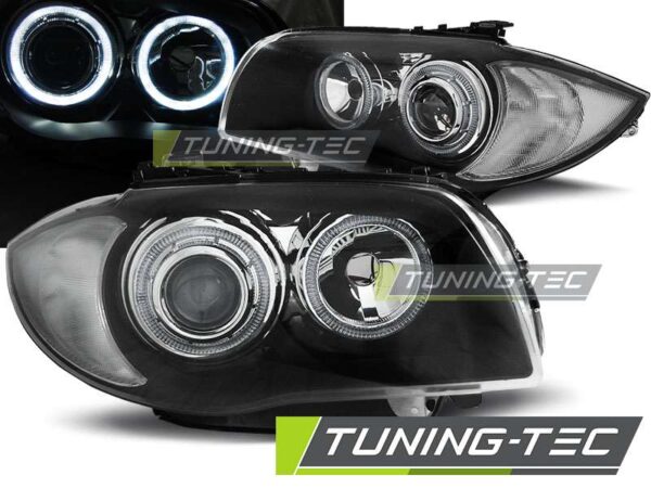 Φανάρια ANGEL EYES Μαύρο για BMW 1 E87/E81/82/88 04-11 BMW 1 (E81/E82/E87/E88) [2004-2013]