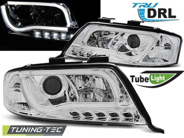 Φανάρια TUBE LIGHT DRL χρωμίου για AUDI A6 06.01-05.04 Audi A6 1997–2004