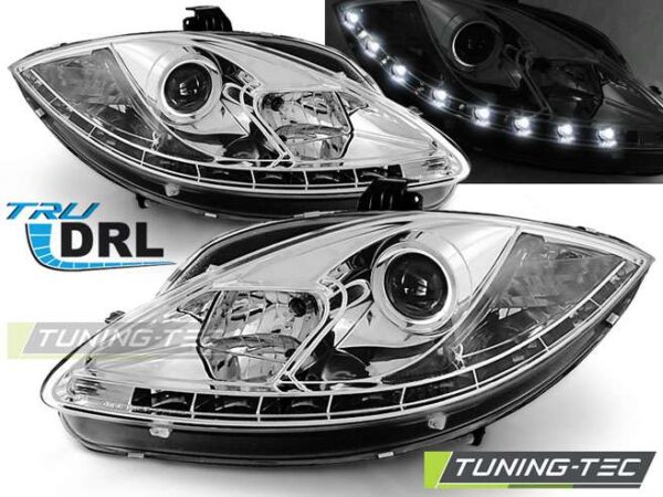 Φανάρια TRUE DRL χρωμίου για SEAT LEON ALTEA 09-12 Seat Leon (1P) [2005-2012]