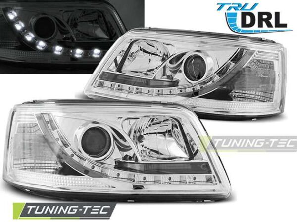 Φανάρια TRUE DRL χρωμίου για VW T5 04.03-08.09 Volkswagen Transporter T5 [2003-2015]