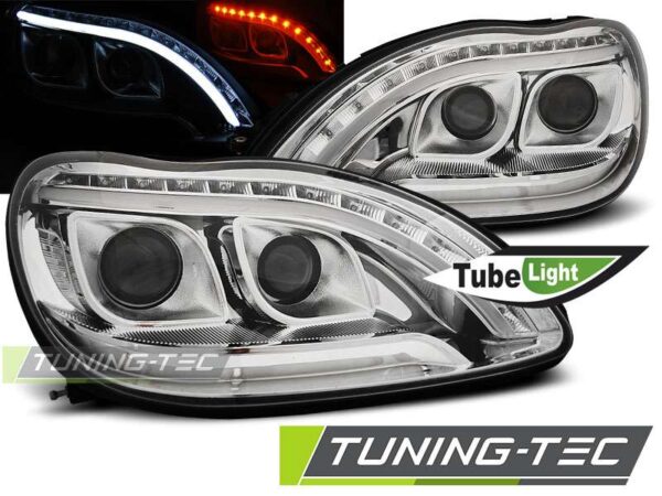 Φανάρια TUBE LIGHT χρωμίου για MERCEDES W220 S-KLASA 09.98-05.05 Mercedes S Class (W220) [1998-2005]