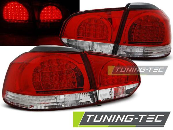 Πίσω φανάρια  led Κόκκινο Λευκό για VW GOLF 6 10.08-12 Volkswagen Golf Mk6 [2008-2013]