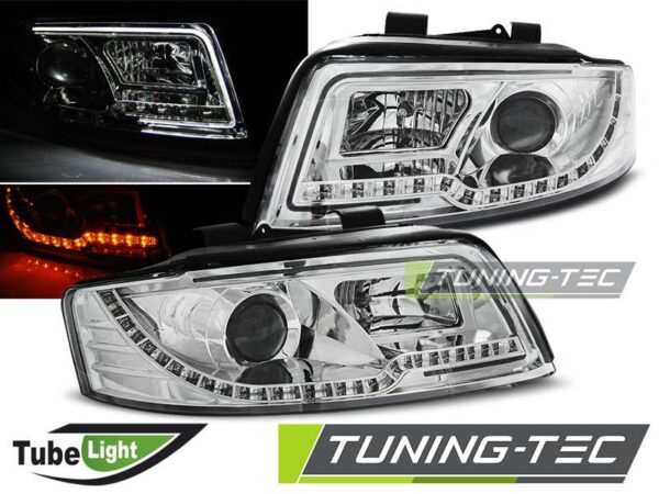 Φανάρια TUBE LIGHT χρωμίου για AUDI A4 10.00-10.04 Audi A4 (B6) [2001-2004]