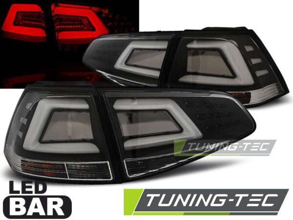 Πίσω φανάρια  led Μαύρο για VW GOLF 7 13-17 Volkswagen Golf Mk7 [2013-2018]