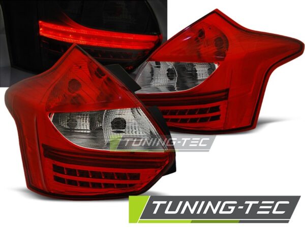 FORD FOCUS 3 11-10.14 HATCHBACK Κόκκινο Λευκό LED Ford Focus Mk3 [2011-2018]