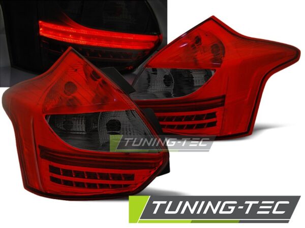 FORD FOCUS 3 11- 10.14 HATCHBACK Κόκκινο SMOKE LED Ford Focus Mk3 [2011-2018]