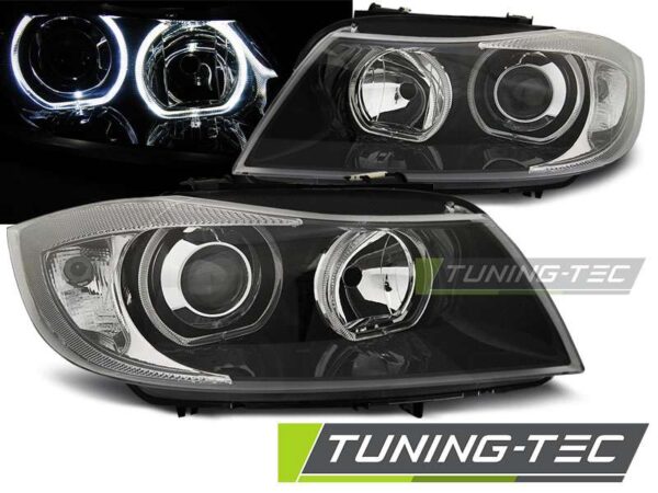 Φανάρια ANGEL EYES LED Μαύρο για BMW E90/E91 03.05-11 BMW 3 (E90/E91/E92/E93) [2005-2013]