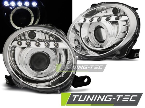 FIAT 500 07-15 PROJEKTOR χρωμίου LED Fiat 500 [2007-2014]