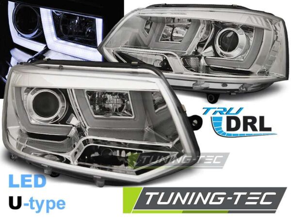 Φανάρια U-LED LIGHT χρωμίου για VW T5 2010-2015 Volkswagen Transporter T5 [2003-2015]