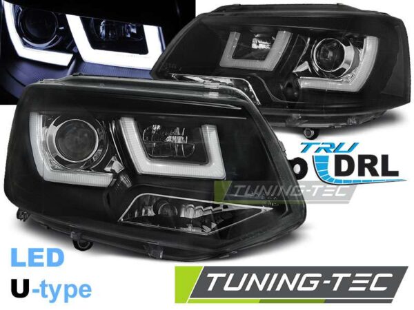 Φανάρια U-LED LIGHT Μαύρο για VW T5 2010-2015 Volkswagen Transporter T5 [2003-2015]