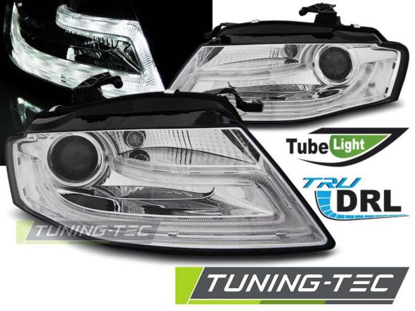 Φανάρια TRUE DRL χρωμίου για AUDI A4 B8 04.08-11 Audi A4 (B8) [2008-2015]