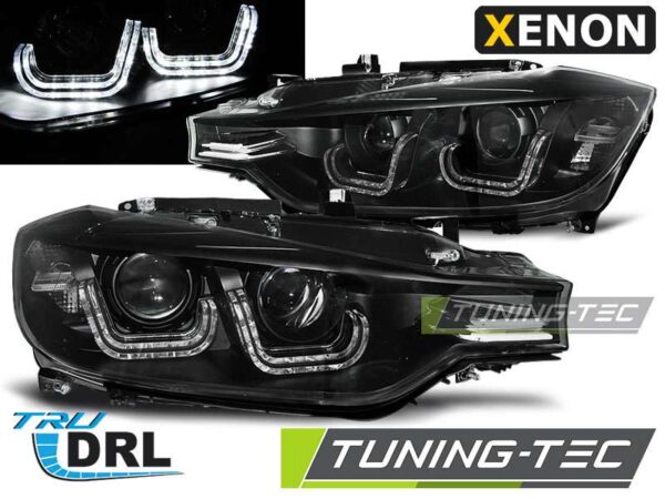 XENON Φανάρια U-LED LIGHT Μαύρο για BMW F30/F31 10.11 – 05.15 BMW 3 (F30/F31/F34) [2011-2018]