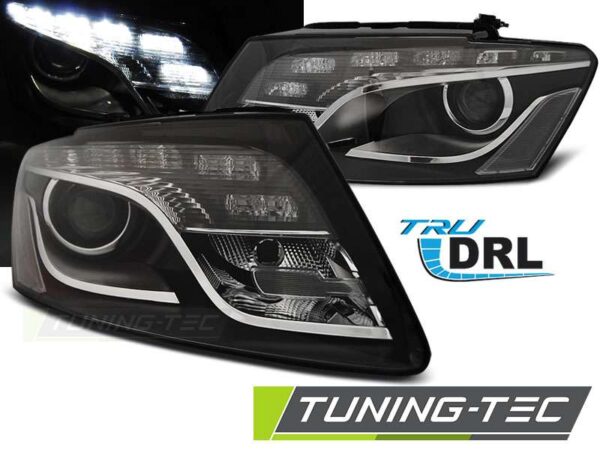 Φανάρια TRUE DRL Μαύρο για AUDI Q5 11.08 – 09.12 Audi Q5 (8R) [2008-2017]