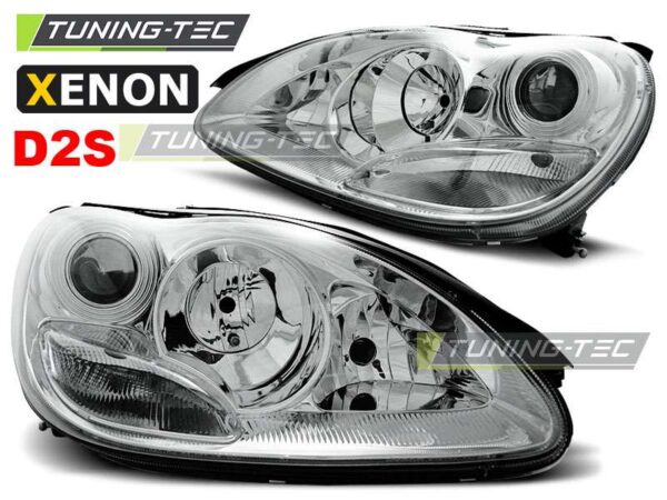 XENON Φανάρια χρωμίου για MERCEDES W220 S-KLASA 10.02-05.05 Mercedes S Class (W220) [1998-2005]