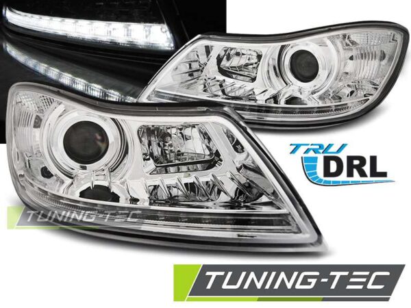 Φανάρια TRUE DRL χρωμίου για SKODA OCTAVIA 09-12 Skoda Octavia Mk2 [2004-2013]