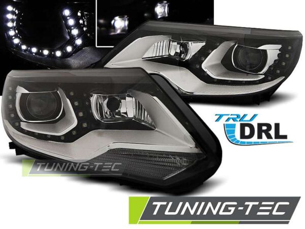 Φανάρια TRUE DRL Μαύρο για VW TIGUAN 2011 – 12.2015 Volkswagen Tiguan Mk1 [2007-2015]