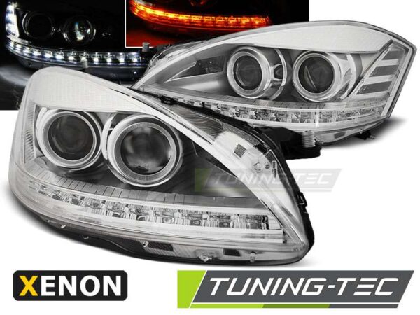 XENON Φανάρια DAYLIGHT χρωμίου για MERCEDES W221 05-09 Mercedes S Class (W221) [2005-2013]