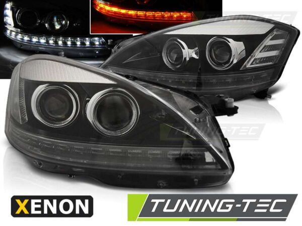 XENON Φανάρια DAYLIGHT Μαύρο για MERCEDES W221 05-09 Mercedes S Class (W221) [2005-2013]