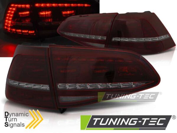 Πίσω φανάρια  led SPORT Κόκκινο SMOKE SEQ για VW GOLF 7 13-17 Volkswagen Golf Mk7 [2013-2018]